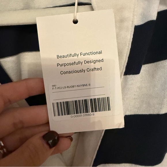 Everlane The Mariner Rugby Top – Navy/White Stripes – NWT – Size S - Picture 4 of 8